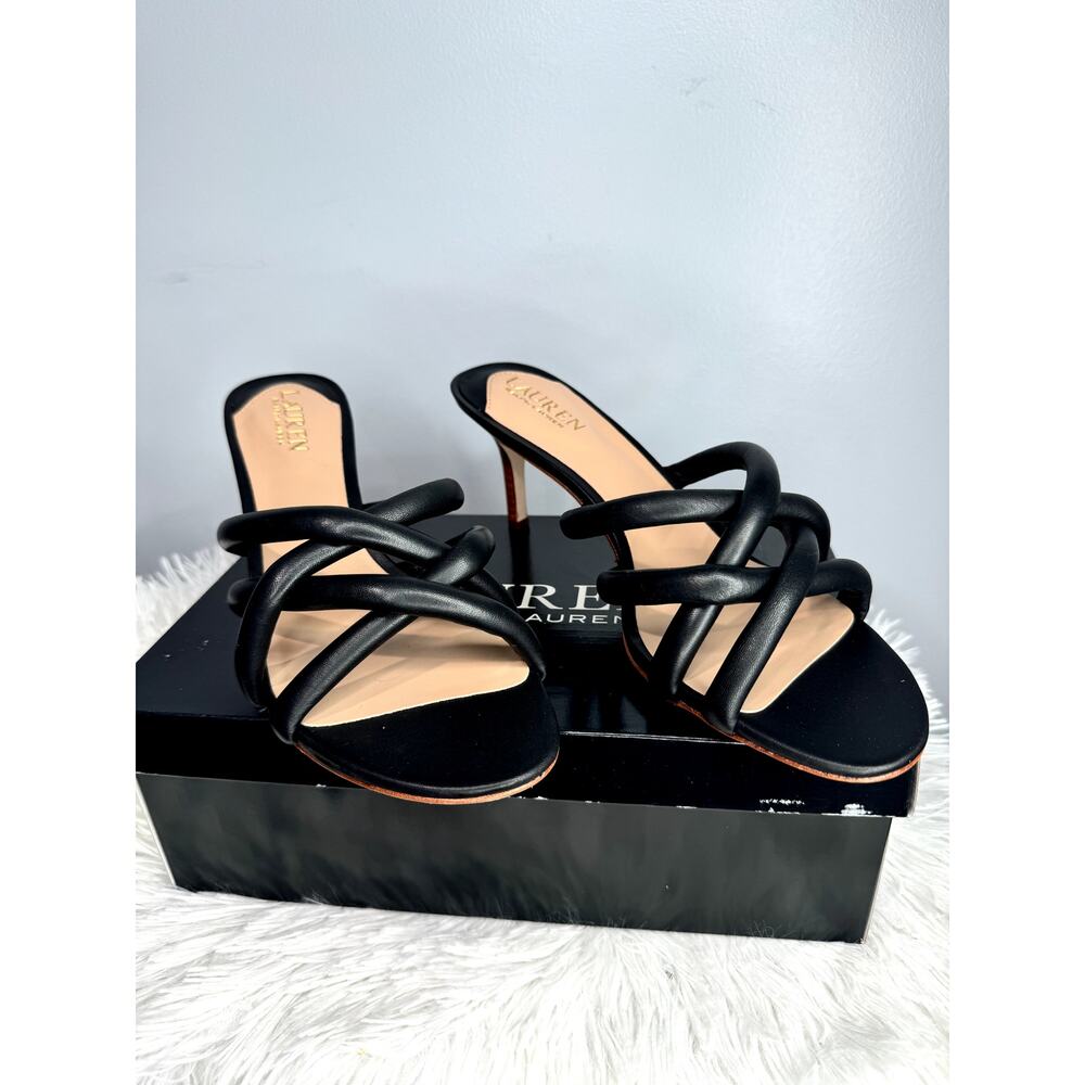 LAUREN RALPH LAUREN Liliana Sandals Black Size 9.5 NEW - Picture 4 of 9